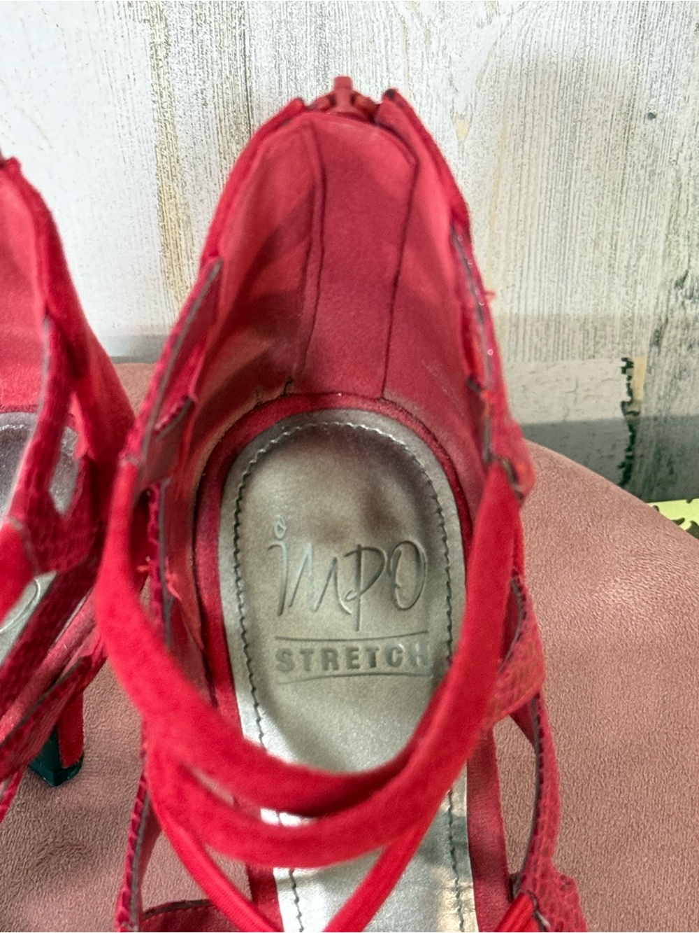 Impo Red Strappy 4” High Heels - Picture 5 of 12